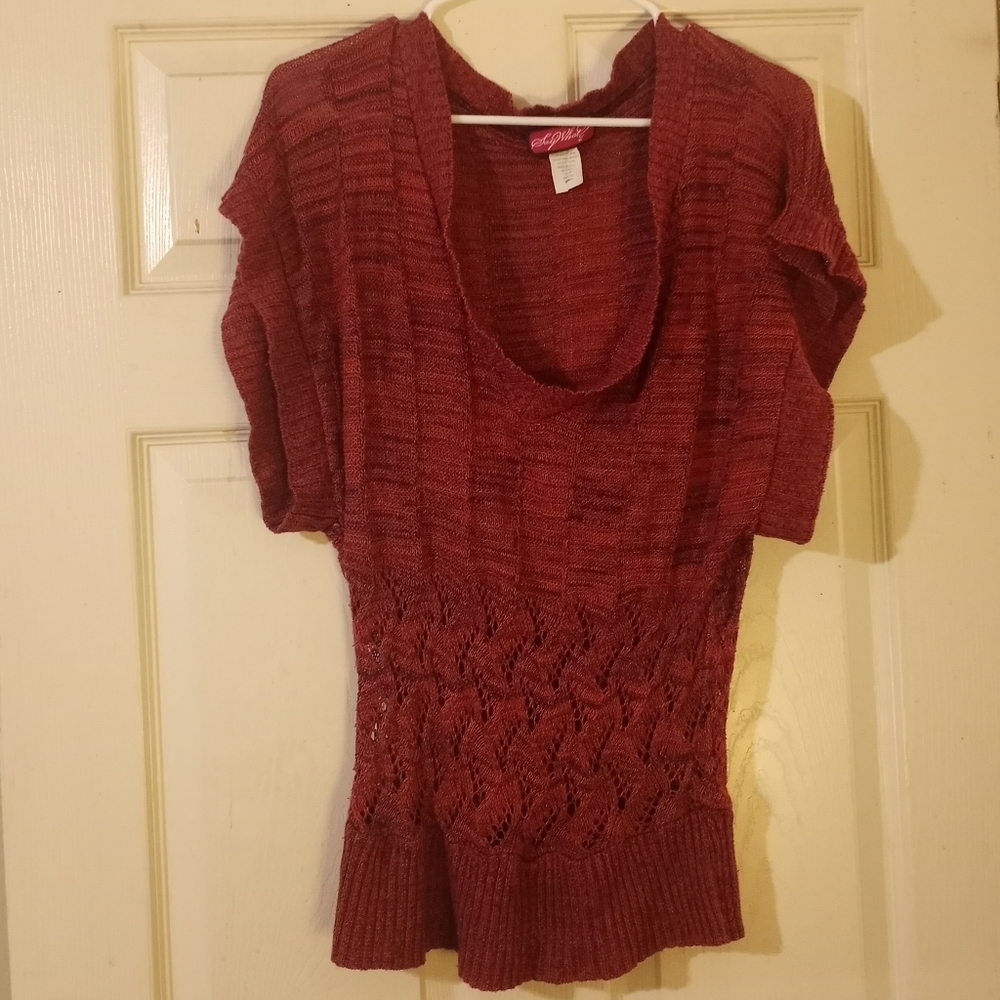 Say What V-Neck Sweater Blouse